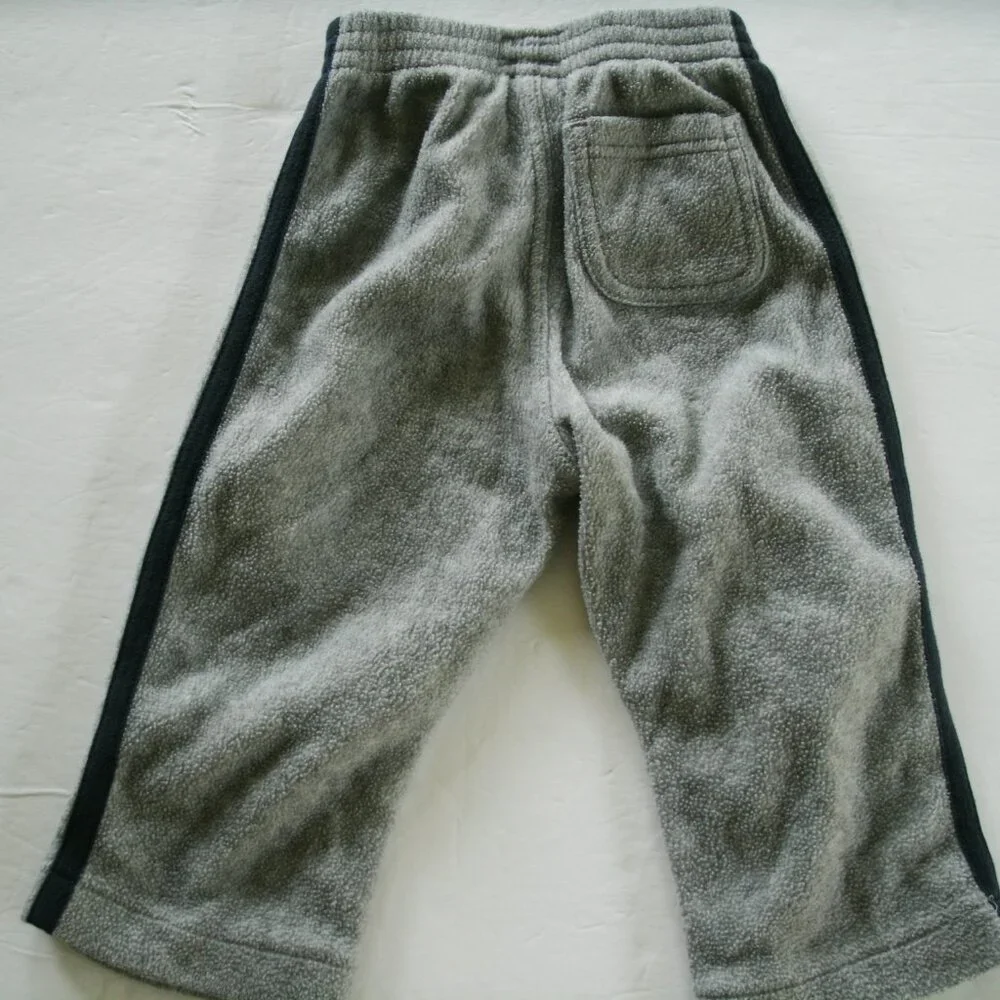 Oshkosh Boys Sweatpants Gray Fleece Elastic Waist Pull On 18 Months